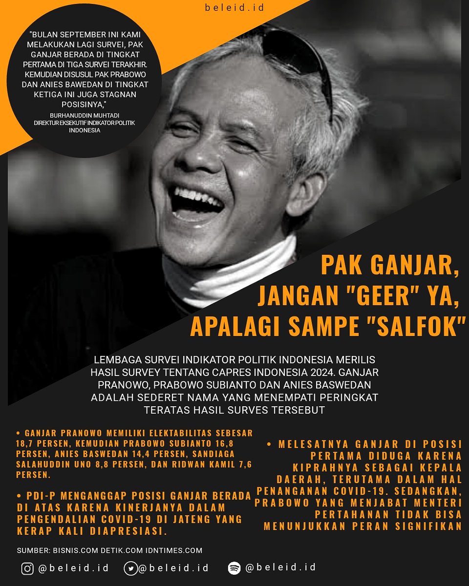 BeleidId's tweet photo. Tetap fokus ya Pak. Do your best for Jateng lah. @ganjarpranowo

#beleid #jateng #gubernur #pilpres #pemerintah #survey #indikator #milenial #infografik #indonesia #presiden https://t.co/SvW1WpcTgd