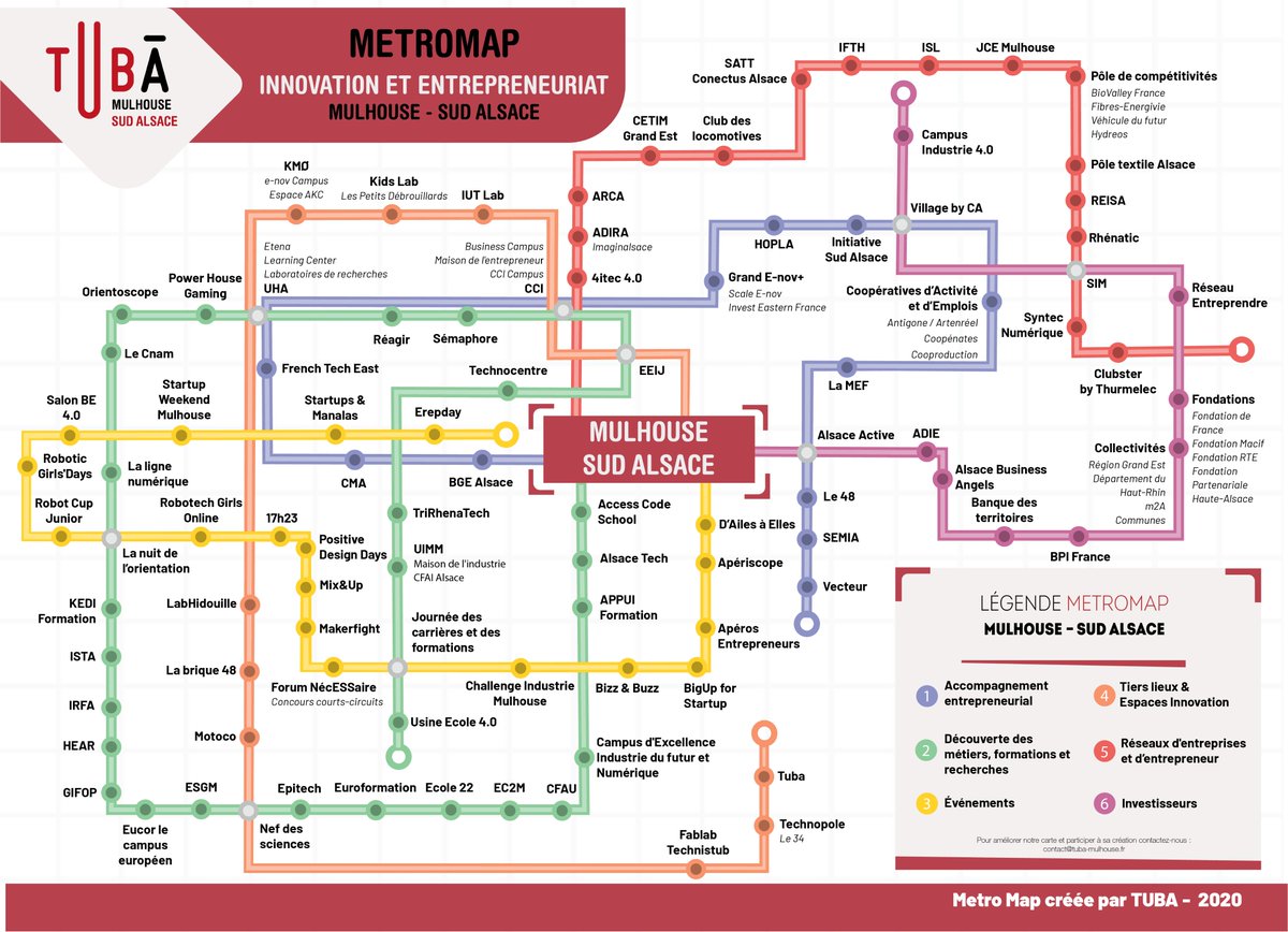 Nous avons le plaisir de vous dévoiler notre metromap "Innovation et Entrepreneuriat" 2020 ! 
Merci à Louise et à tous nos partenaires pour la co-construction de cette metromap 🤩
Nous sommes conscients qu'il doit manquer des structures, n'hésitez pas à nous le faire savoir !😄