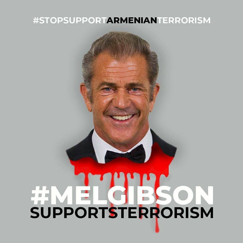 Mr. Gibson, do you know that from the start of the conflict after Armenia's attack to Azerbaijan, more than 60 civilians were killed, more than 280 injured, thousands of houses were destroyed in the cities far from conflict zone? #melgibsonsupportsterrorism 
#dontbelievearmenia
