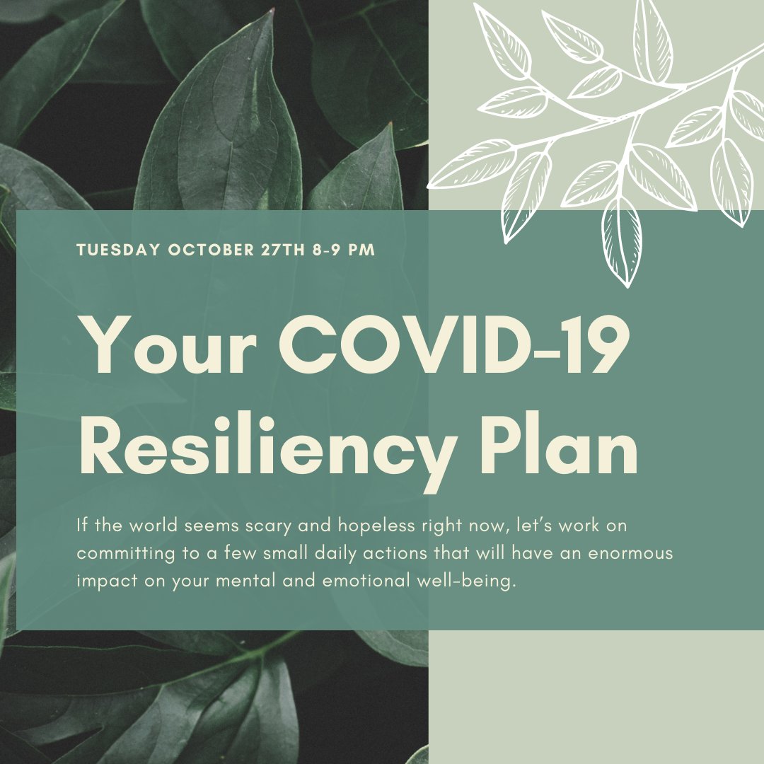 Join us Tuesday night to come up with a plan for our mental health and emotional wellbeing! RSVP and Zoom link at FisherSync.