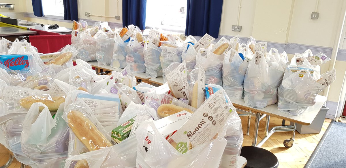 BHallAcademy's tweet image. Food parcels prepared by staff @BHallAcademy for families.  We will continue to support our families needing a little help over the half term holiday.  #ENDCHILDFOODPOVERTY @MarcusRashford #community