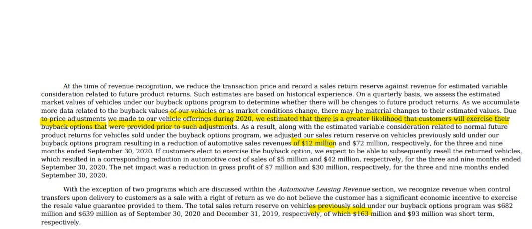 In the Q,  $TSLA took $12mm topline/ $7mm EBIT hit due to pricing reductions, major further price cuts taken post Q in OctWorse, short-term portion of reserve up ~33% q/q & ~80% y/y to $163mm $TSLA is about to be stuffed with a ton of used cars at the worst possible time3/