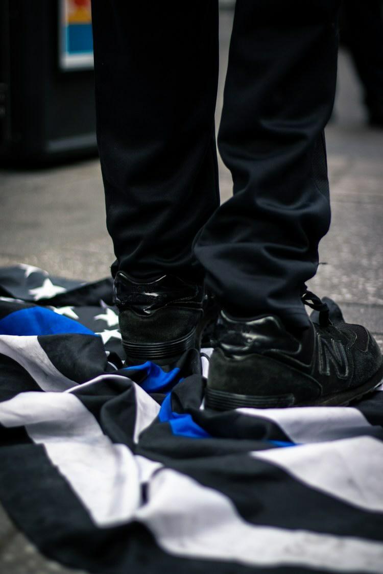 nycprotestcvrge's tweet image. Trump/Pro-Blue Lives Counterprotest. Times Square. 10.25.20. @mrthomasella. 
#nycprotestcoverage 
#protestcoverage