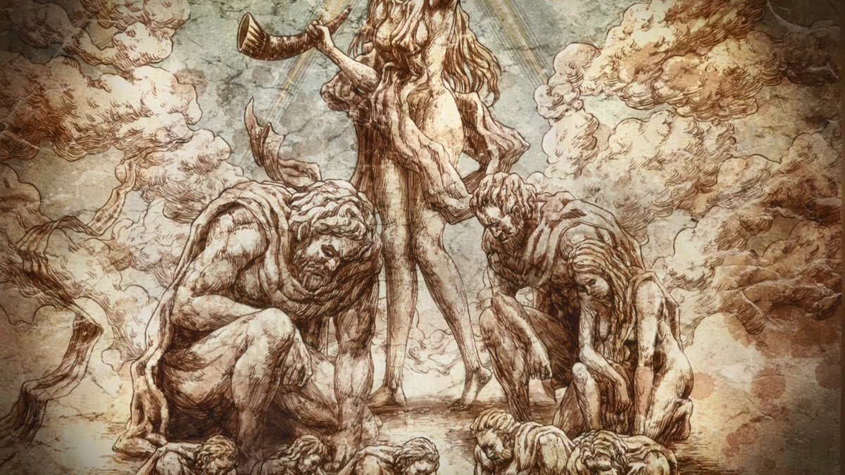 In one of the books that Grisha has been giving to translate by the Owl, we see a illustration of Ymir holding this same logo-ish structure while the titans are bowing before her feet.