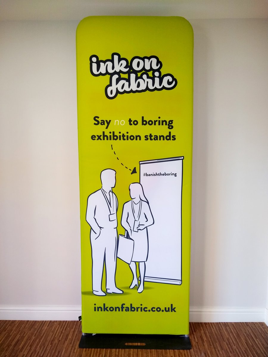 Seeing as there are no in person events running at the moment, we are using our Slim Pop Up stand to brighten up  our lobby! How are you using yours? bit.ly/3ovvo9U