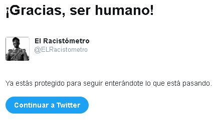 ELRacistometro's tweet photo. Ya estamos de vuelta.
UN RT para expandir nuestro saludo https://t.co/Yv8ab8Zs98