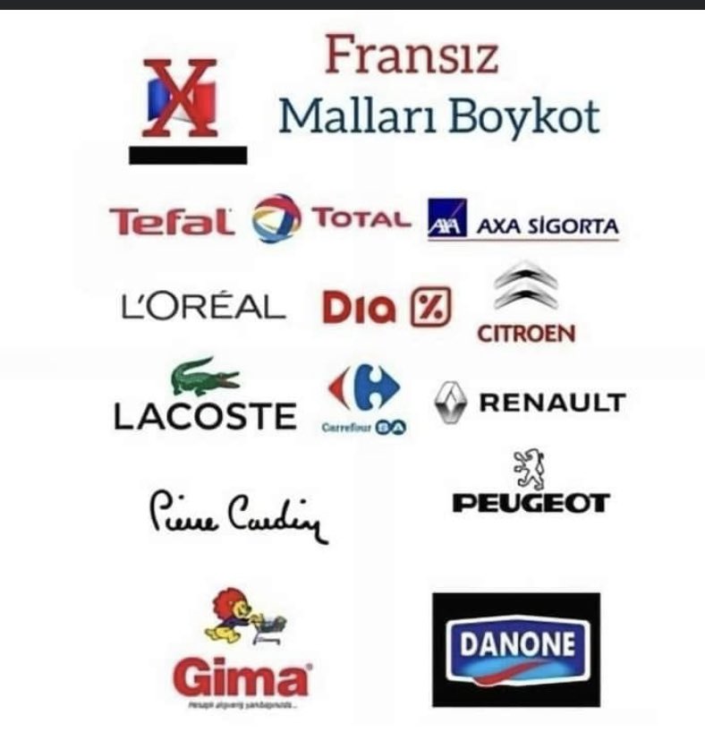 #Fransa mallarını fakirler yıllardır boykot ediyor sıra zenginlerde