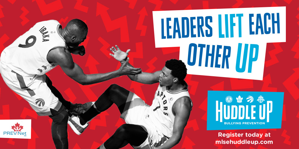 The Huddle Up Bullying Prevention online school program is officially live. Teachers – don’t miss out on the opportunity to bring bullying education to your school. Register at MLSEhuddleup.com