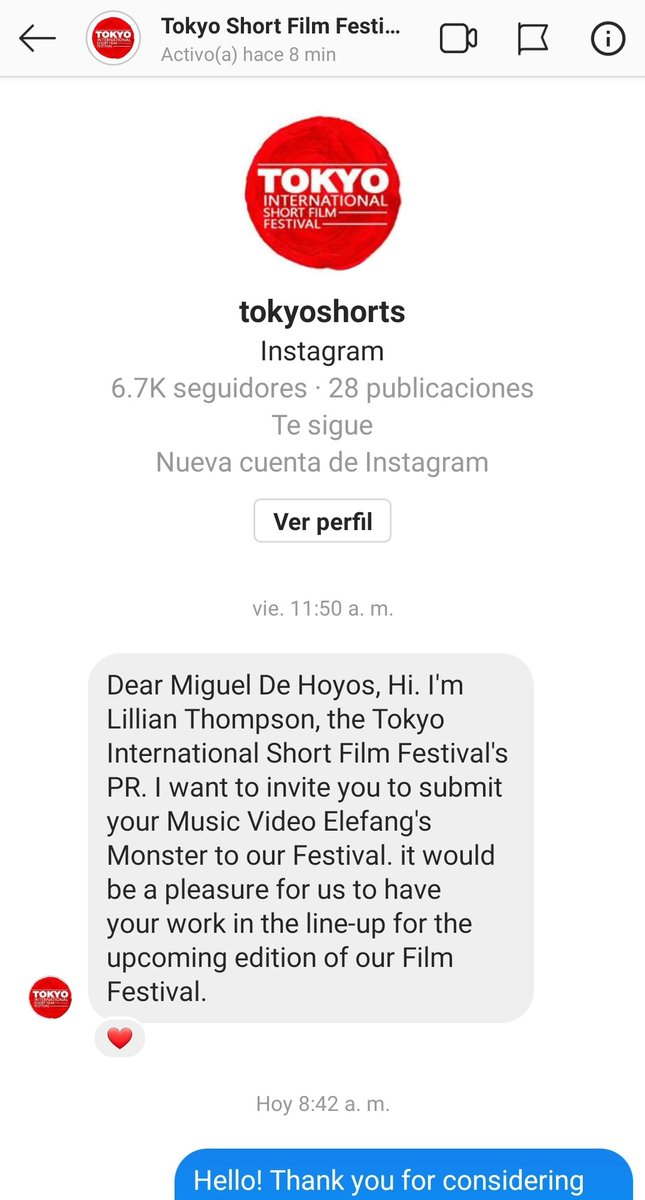 Nos acaban de invitar a participar con el video de Monster de <a href="/elefangsmx/">Elefangs</a> en un festival de cortos en Tokyo.

🐘