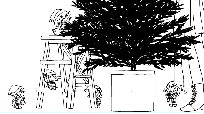 わちゃわちゃしたのって描くの楽しいですね(笑顔) 