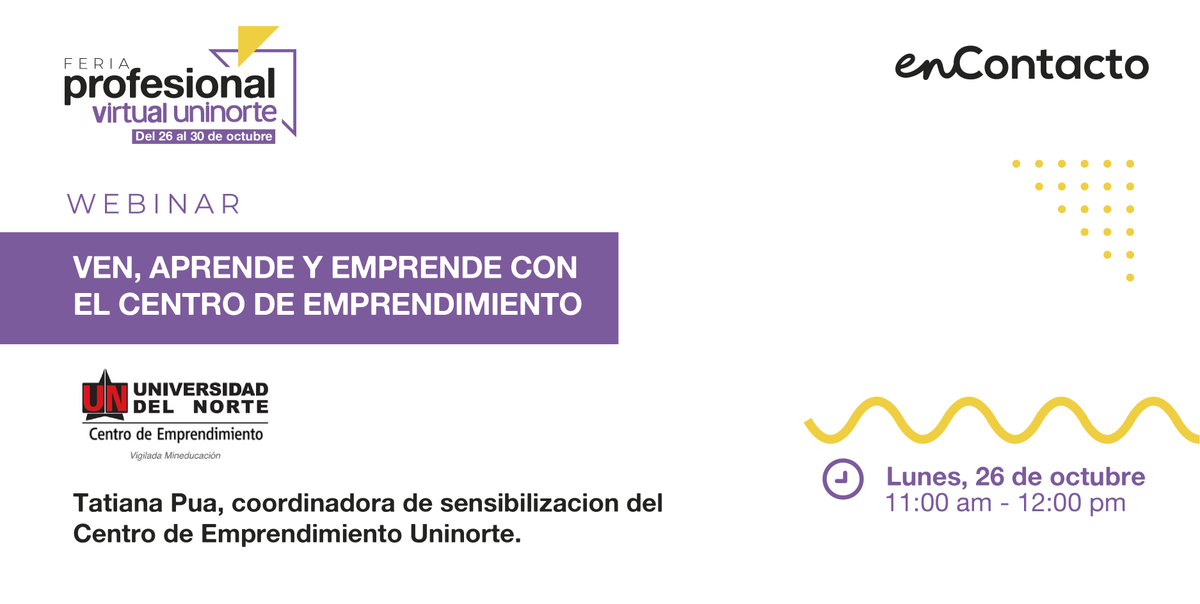 egresadoUNorte's tweet photo. 'Ven, aprende y emprende con el Centro de Emprendimiento' con Tatiana Pua, coordinadora de sensibilización de @Uninortemprende . ¡No te lo pierdas! hoy a las 11:00 a.m. 

Incríbete aquí: https://t.co/xR5dsJeWhd https://t.co/uds2emUqvx