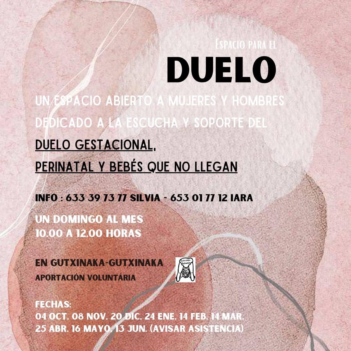 ariwakego's tweet photo. #ACOMPAÑAMIENTO Hoy os compartimos la propuesta del espacio Gutxinaka-Gutxinaka en la que dan la oportunidad de poder hablar sobre el duelo perinatal.
#ariwake #acompañamiento #duelo #continum #despedida#otoño #caida #soltar #paliativo #perinatal #bebes #gutinaka #vitoria https://t.co/gUoB4PElMB