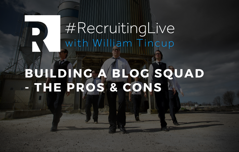RecruitingBlogs's tweet photo. In today's #recruitinglive with @williamtincup: @RyanLeary and William discuss the pros and cons of building a blog squad. Tune in now! 🎧

https://t.co/oNX6JNpymA
#recruitmentmarketing #HypeTrain #Recruiting https://t.co/fzELHjqrWJ