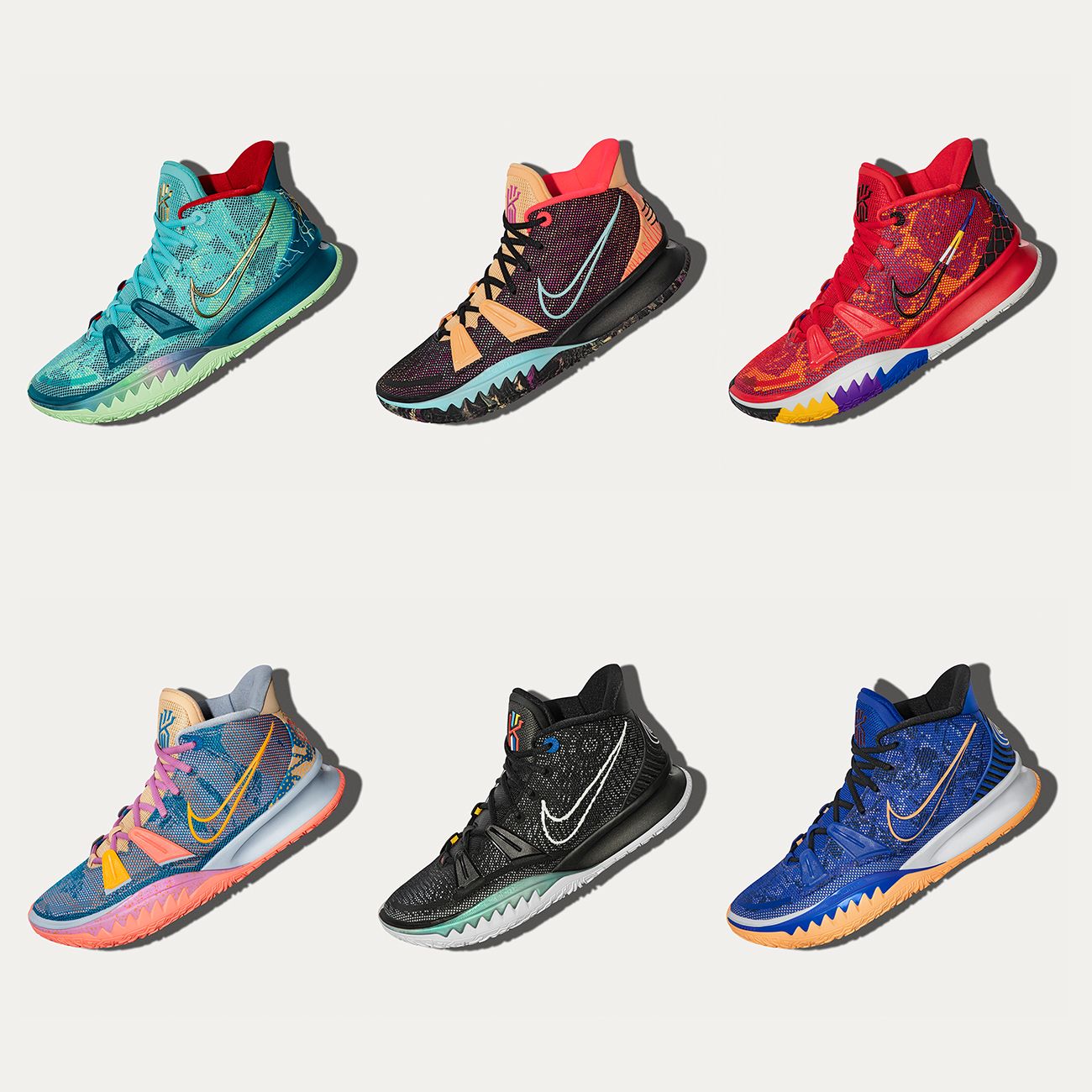 Sneaker News on X Nike Kyrie 7 is officially unveiled. One of these six are inspired by Travis Scott. Can you guess which one https t taRs00j0FU https t KkjveR56O8 X