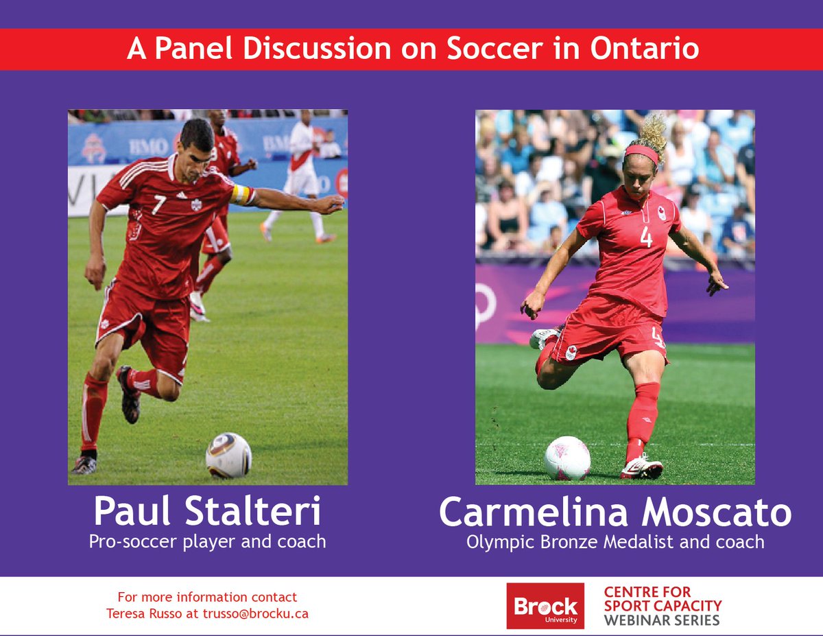 There's only 2 days left to register for the MLLC Department's Panel Discussion on Soccer in Ontario! <a href="/cmoscato4/">Carmelina Moscato</a>, Olympic bronze-medalist and coach, and Paul Stalteri, pro soccer player and coach, join us as guest speakers. 

Click here to register! ow.ly/RxJc50BYGjq