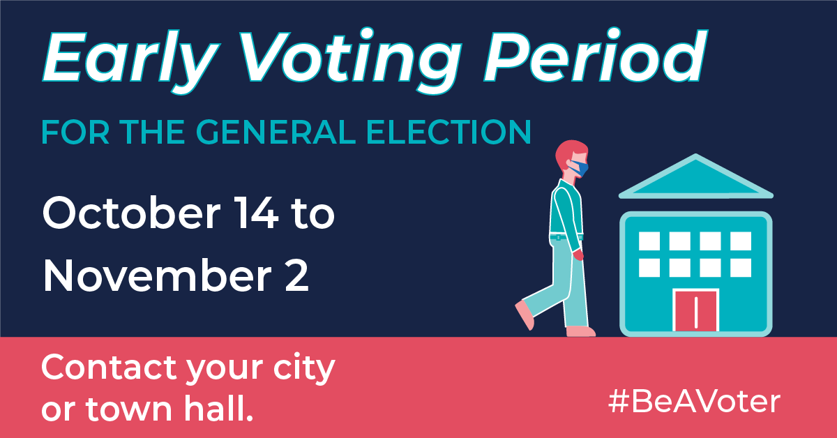 RISecState's tweet photo. The early in-person voting period ends 1 week from today (Monday, November 2). #VoteEarlyRI at your city or town hall now! https://t.co/sJvZonNurk https://t.co/5Z3pM6vP4h