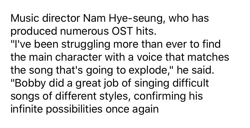 The OST music director of ROY chose and put his trust in Bobby, a Rapper to fully sing the song, "Spotlight," and explore his abilities(c) jzzzindaeyo #iKON  #아이콘  @YG_IKONIC