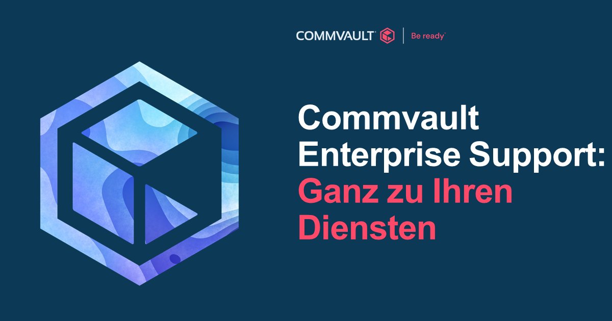 Commvault_YS's tweet photo. Morgen findet das Webinar „Commvault Enterprise Support" für ein intelligentes und gewinnbringendes Datenmanagement statt. Melden Sie sich jetzt hier an: https://t.co/oB9ViiaINW #CommvaultDACH https://t.co/hfvJdguM66