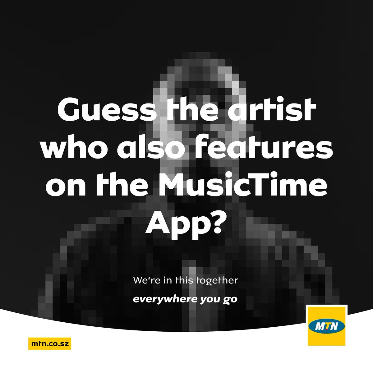 TheSpotlightMTN's tweet photo. Let's have some #MusicMonday fun!
Guess the Swati artist who features on the vibey 🎶 MusicTime App 🎶 & you could WIN 5GB data 🤩
1. DM your guess
2. RT post with #ItsMusicTime
3. Download the app: https://t.co/b2IEXOFq0s
4. You must have downloaded the App
T's & C's apply. https://t.co/ZT6AhElROJ