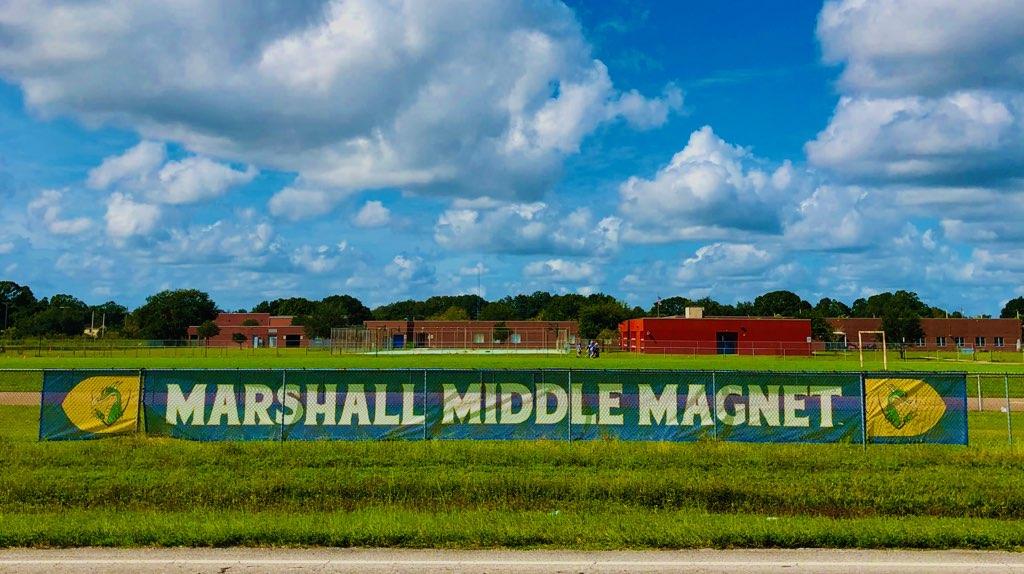 Looking good, Dragons! Student Council members helped post our NEW Banner along Park Street. We appreciate the support from Unity in Community and another Community Business Sponsor! #MarshallPride #MagnetVision2020