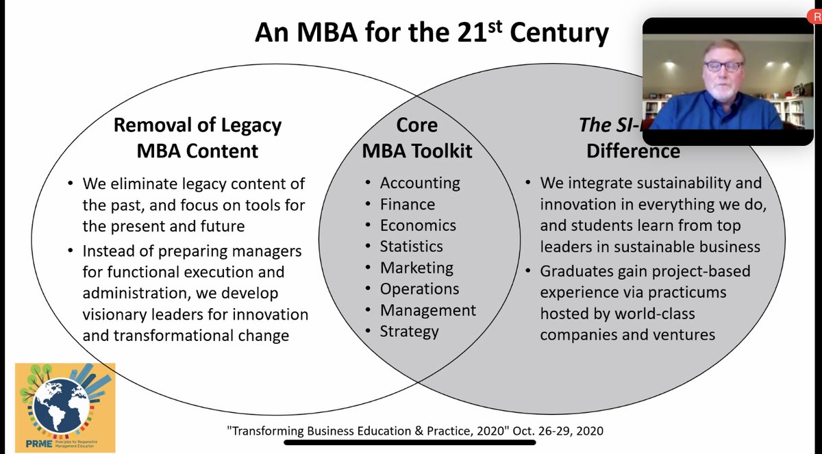 An #MBA for the 21st Century w/ #Sustainability focus: Prof. <a href="/StuartLHart/">Stuart L. Hart</a> on #UVM's #SIMBA program: Sustainable Innovation MBA-in keynote @ #UNPRME2020 #5thUNPRME Northeast conf hosted by <a href="/RutgersBSchool/">RU Business School</a> <a href="/Rutgers_CSI/">RICSI</a> &amp; <a href="/PRMESecretariat/">PRME Secretariat</a> business.rutgers.edu/events/fifth-p… #highered #CSR #ESG
