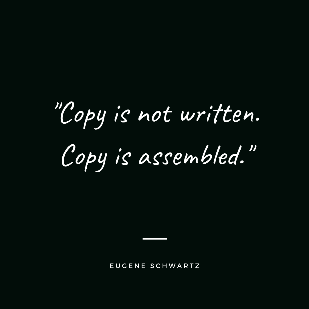aliciahchapman's tweet photo. “Copy is not written. Copy is assembled.” #freelancewriter #storyteller https://t.co/LaJoL5tMNj