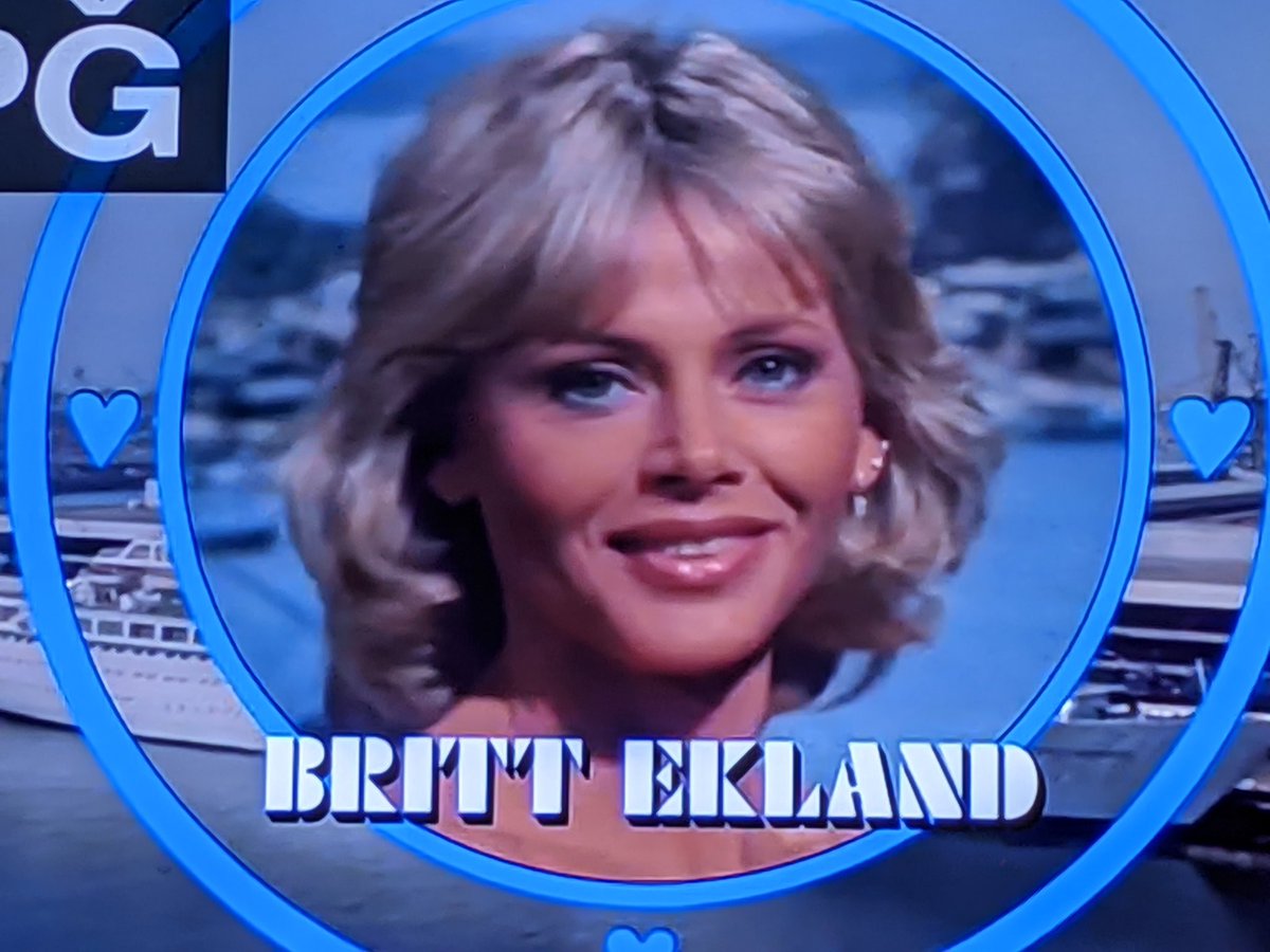 It's Love Boat time! With Britt Ekland, and whodafuq?