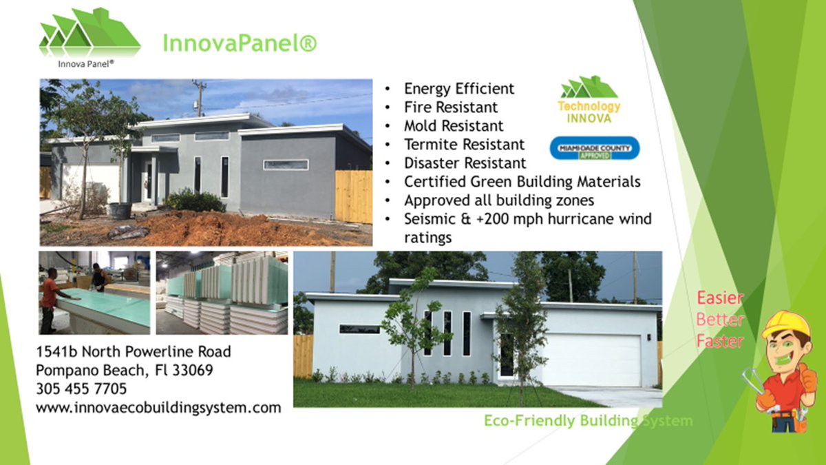 InnovaPanel's tweet photo. Replace #Woodframing and #masonryConstruction with load bearing #InnovaPanel, A Better Way to #Build. #Insulatedcementpanels #HurricaneReady #StructuralInsulatedPanels #BuildWithSIPS #hurricane #homebuilders #customhomes #architecture #newhome https://t.co/qrCqeSMNhi