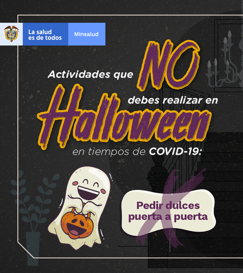 MinSaludCol's tweet image. El coronavirus sigue siendo una amenaza para nuestra salud. Por eso, si vas a celebrar Halloween, que sea en casa y solo con quienes vivan contigo. No asistas ni organices reuniones sociales que pongan en riesgo tu salud y la de quienes tanto quieres. #SiNosCuidamosAvanzamos