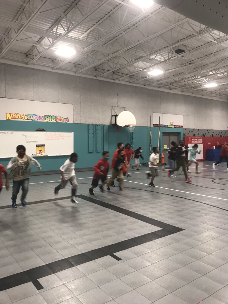 FineArtsatPV's tweet photo. 4th Grade runs away from drugs under the aegis of Coach Z. For Red Ribbon Week. #pvlionpride https://t.co/cLMB1gXzQd