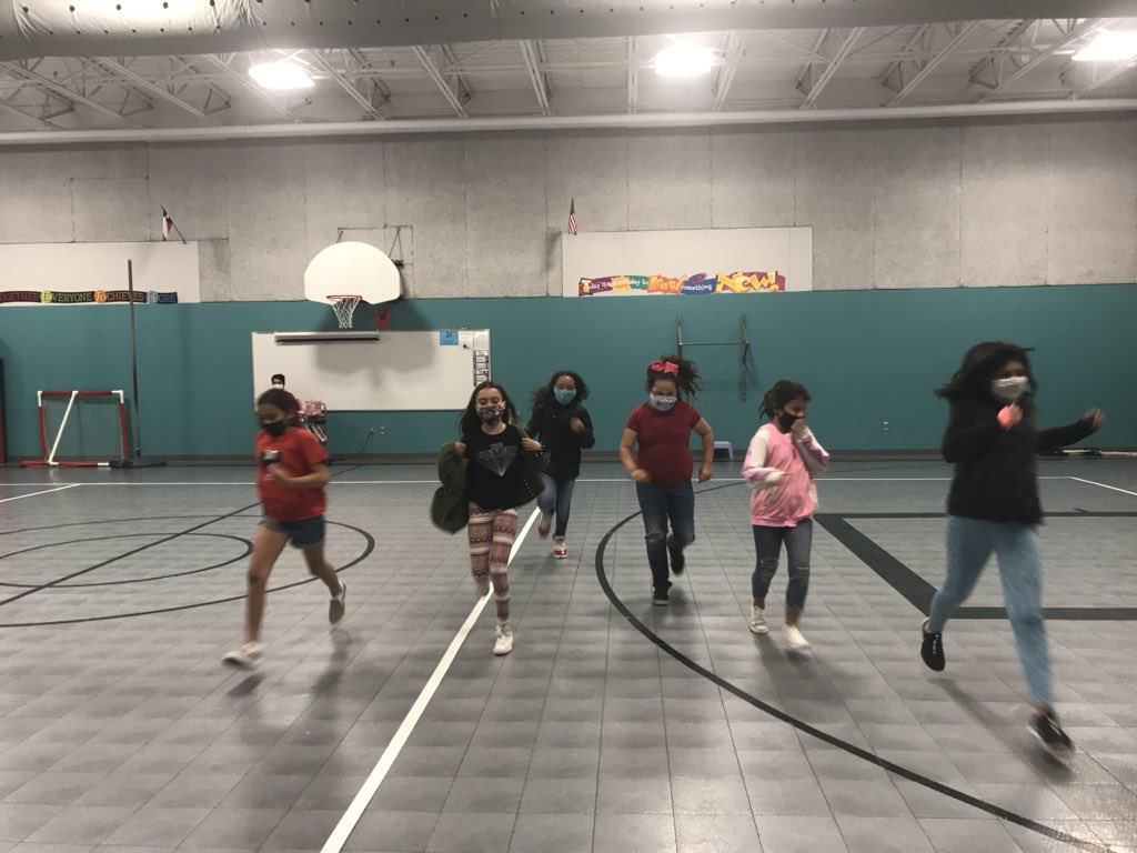 FineArtsatPV's tweet photo. 4th Grade runs away from drugs under the aegis of Coach Z. For Red Ribbon Week. #pvlionpride https://t.co/cLMB1gXzQd