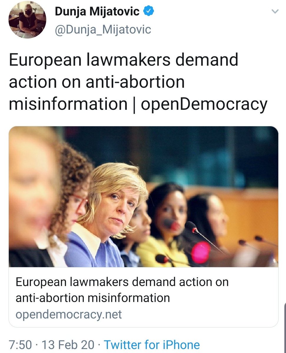 Mijatovic has also penned Open Democracy articles aimed at curbing prolife activism by characterising it as 'misinformation'