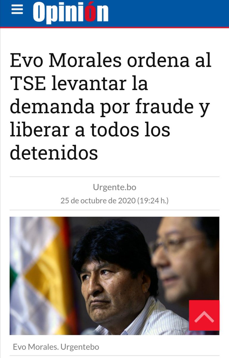 tutoquiroga's tweet photo. Hace un año, cuando se publicó auditoría vinculante de @OEA_oficial, @evoespueblo destituyó a vocales electorales fraudulentos del TSE. Ahora instruye que los exoneren, para archivar su fraude y liberarse. Le duele que sin él y sin gobierno, su partido sacó 505 mil votos más. https://t.co/eZkhPQAjCj