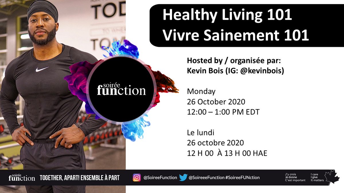 soireeFUNction's tweet photo. Reminder! Our virtual event Healthy Living 101 is happening today at noon! Join us to learn more about how proper nutrition and daily exercise can help improve your physical and mental well-being.👍#GCWCC #TogetherApart @GCWCC_CCMTGC https://t.co/E0tfw0bUkN