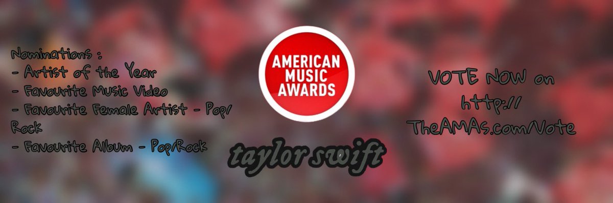 Please picture Taylor winning at the AMAs because it’s coming very soon and if we want Taylor to win we’ve to vote, vote, vote! VOTE NOW at  http://TheAMAs.com/Vote Copy Paste this thread to vote for Taylor via twitter.