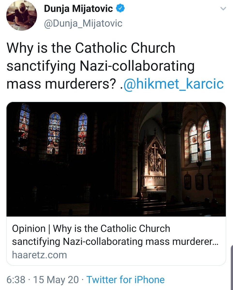 Mijatovic is notoriously anti Catholic, to the point of hysteria Earlier this year, she hysterically condemned the church for commemorating victims of a mass murder in Croatia by Yugoslav Communists