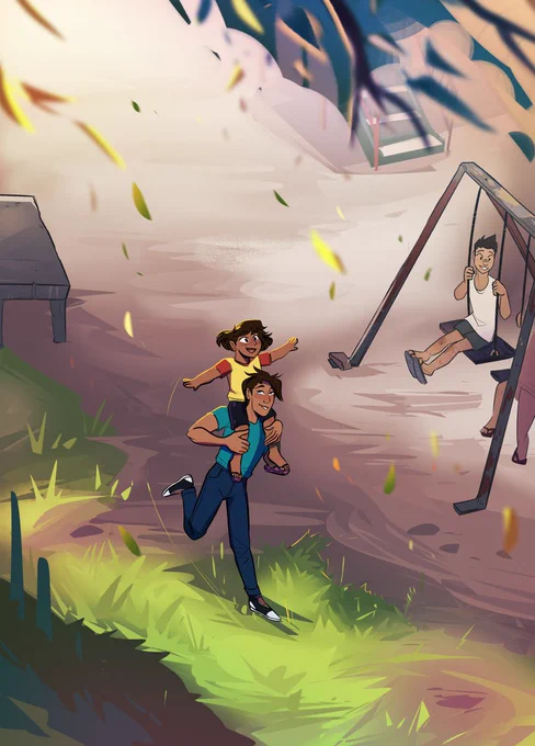 ???️‍?
THE MOST IMPORTANT THING: Faced with her first gay crush, Aisha's hit with uncertainty about her place in her adoptive family. But for her father Timo, it's history repeating itself.

Folio: https://t.co/NHpxGzW0CH
#DVPit #YA #GN #POC #LGBT #OWN 