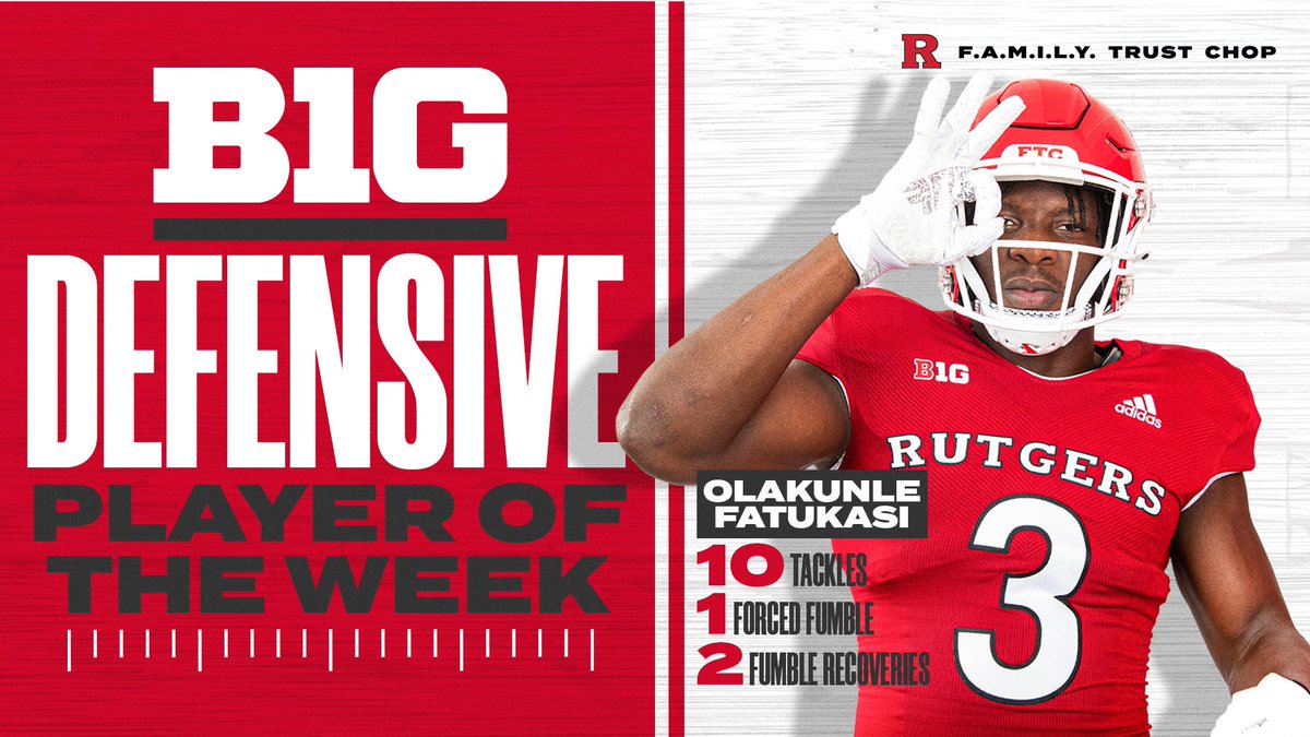 RFootball's tweet photo. . @o_threee has been named the Big Ten's co-defensive player of the week! #CHOP🪓 https://t.co/XNRUTSUG3Z