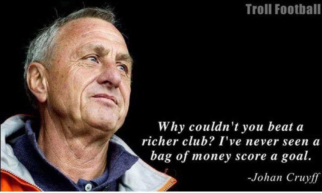 Based on the famous quote of the man himself. The club believes in keeping the money aspect limited.Their highest paid players last season were Ziyech and VDB, both at 80kpw (euros). To put it in context, that's lesser than Brandon Williams' wages.