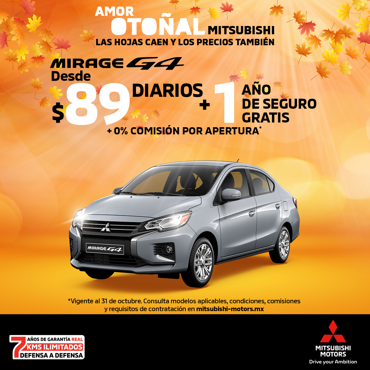 MitsubishiMex's tweet photo. Este otoño estrena el #NuevoMirageG4 de #Mitsubishi, el auto de mayor rendimiento. #UnRitmoDistinto #CambiaTodo. Conoce más detalles aquí: https://t.co/HHXU9F1EN2 https://t.co/GnyAMmBGqc