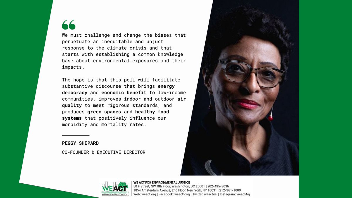 weact4ej's tweet photo. READ: Wide ranging poll from @EnvDefenseFund and @weact4ej looks at awareness between races and ethnicities of climate change, pollution, environmental injustice and more. Read: https://t.co/Bj8hXWmzm3

#poweringchange #equitableenergy #environmentaljustice https://t.co/FkWefICIbH