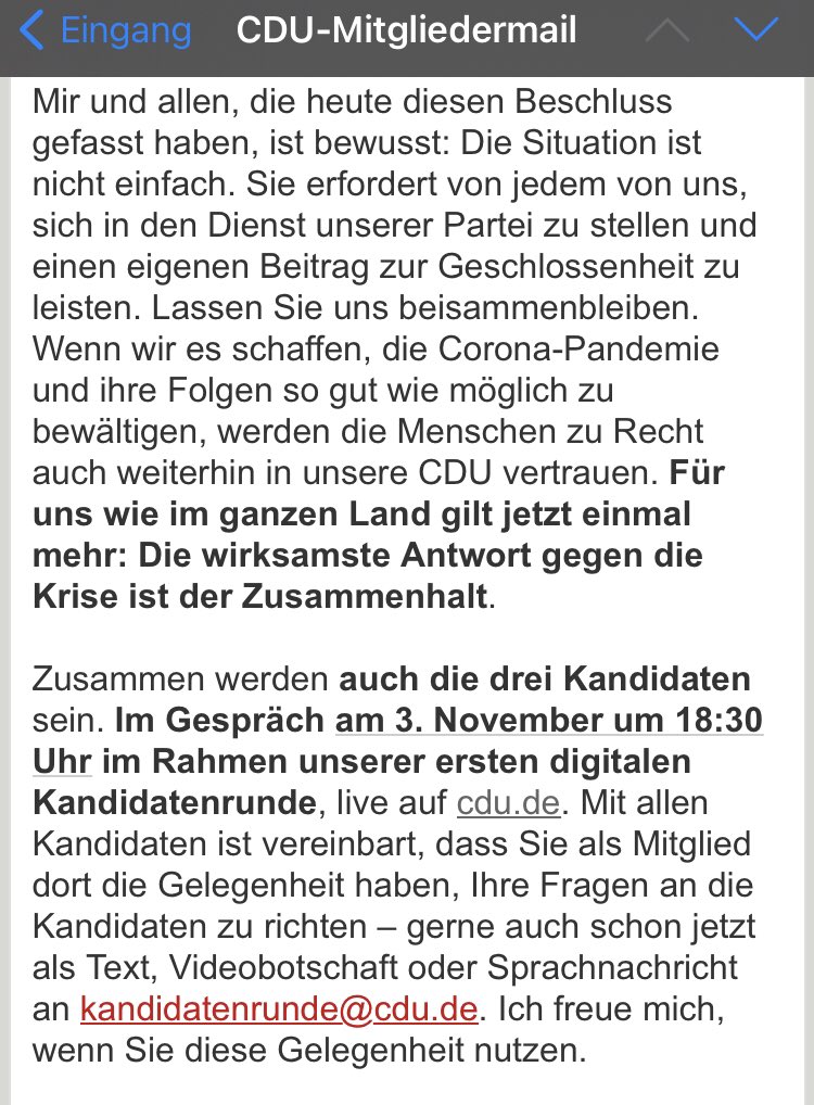 evahaack_'s tweet photo. Das wird spannend: Am 3. November gibt’s die erste digitale @CDU Kandidatenrunde, schreibt @akk. Die @Junge_Union hat es mit dem #JUPITCH vorgemacht! https://t.co/aVoAun2op9