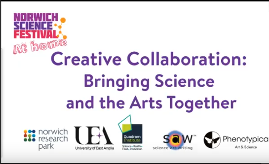 SimoneImmler's tweet image. If you missed our live panel discussion on Arts &amp;amp; Science as part of the @NorwichSciFest "at home" you can still watch it: youtube.com/watch?v=OZ8qn4…