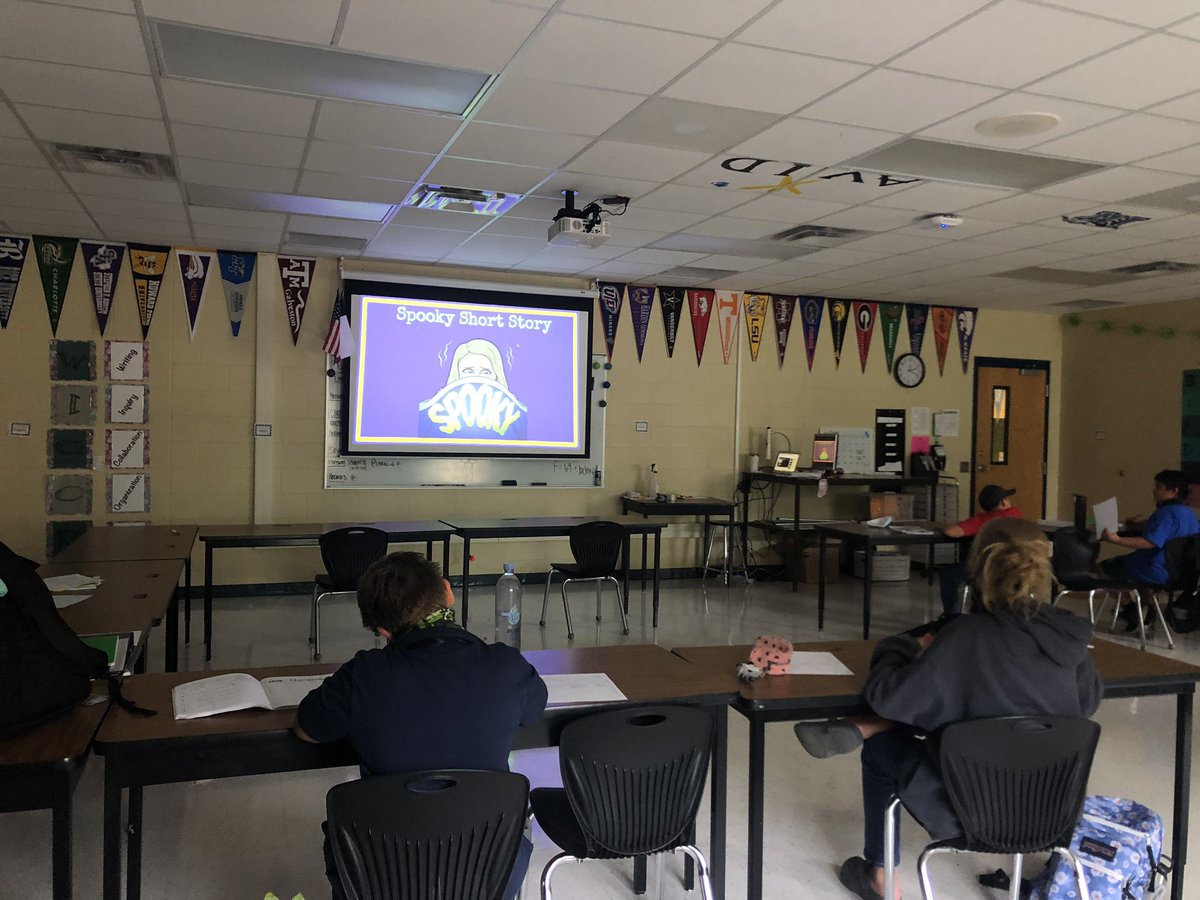 Spooky Short Story Writing Carousel today in AVID! It’s so fun seeing the kids actually excited about creative writing😊 #ThisIsAVID #spookyszn