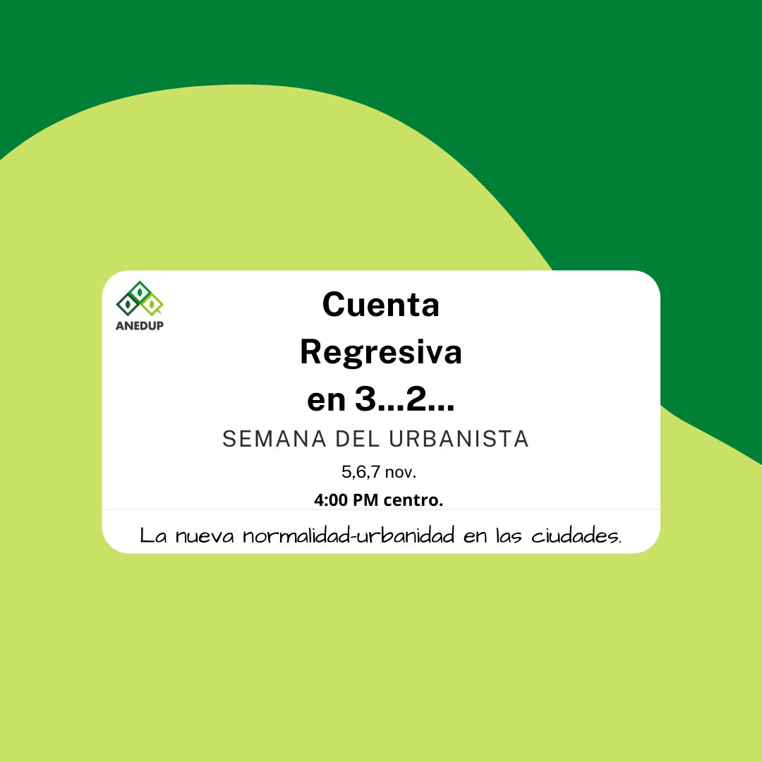 ¡ Nos vemos el 5 de noviembre ! ☑️
Pendientes de dónde pueden inscribirse a las ponencias, al taller del 7 de noviembre y al concurso de Urbanomanía. 🏃
Anedup Juárez     <a href="/Anedup/">ANEDUP</a> Guadalajara  Anedup Puebla