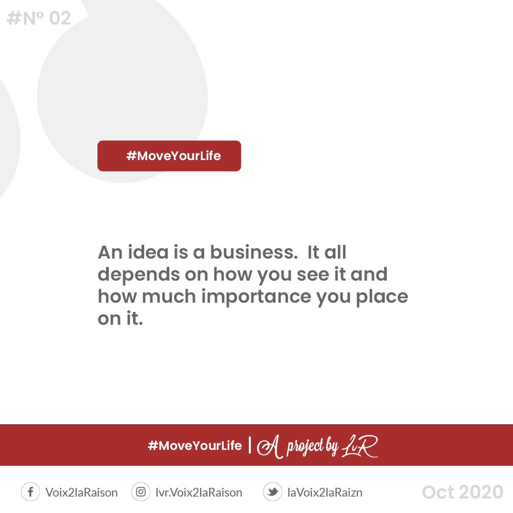 laVoix2laRaizn's tweet photo. An idea is a #treasure . Do not neglect your #ideas because they are #seeds that once sown, can change your #future. Do not take them lightly. Above all, submit them to the creator for approval and go ahead !You will #suceed in whatever you choose to do. Job 22 : 28.#moveyourlife https://t.co/H28tzEeTbk