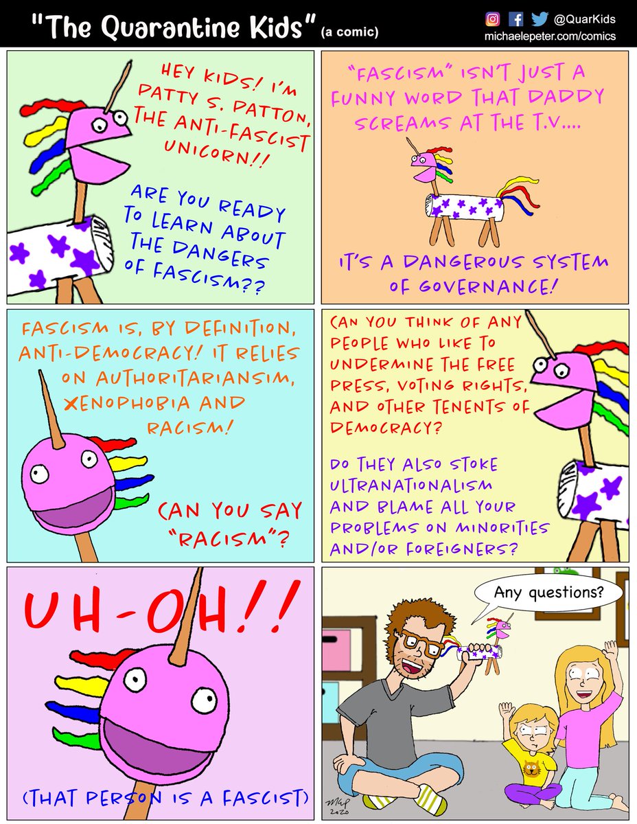 QuarKids's tweet image. #25 - Home Schooling
#Quarantine #Homeschooling #comicstrip #unicorn #AntiFascist