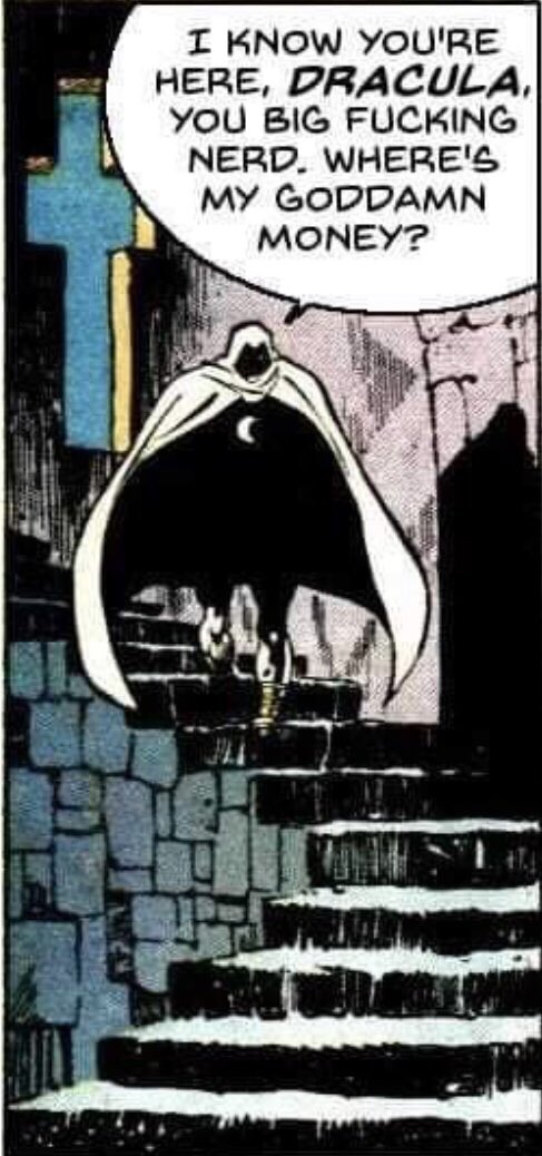 GebsNDewell's tweet photo. @Variety Can’t waif for this iconic Moonknight line to have a voice: https://t.co/pne5lavZ4S