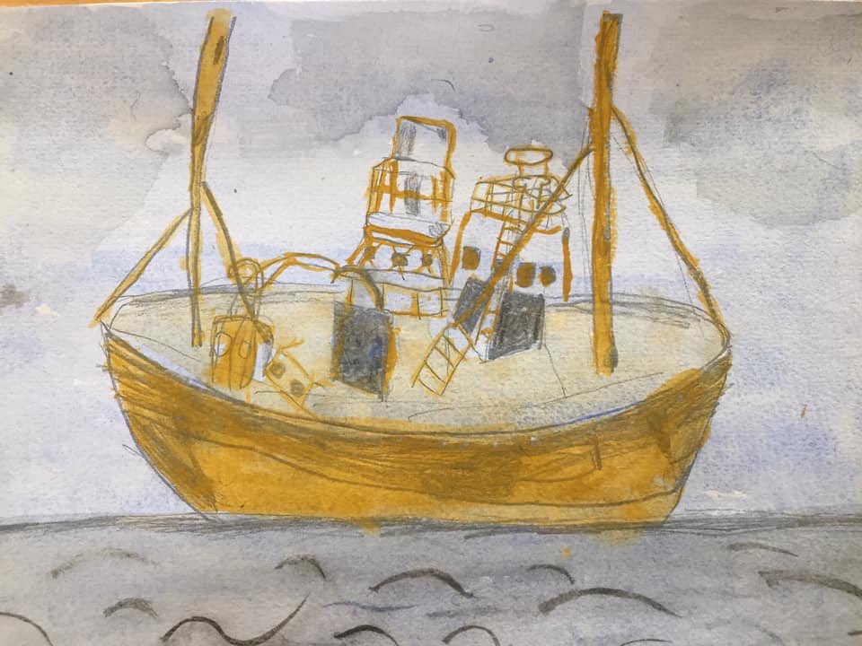 Year 6 pupils at Coedffranc Primary School, Skewen have been painting Juno! #lv72 #juno #junolightship #lightship #lightvessel