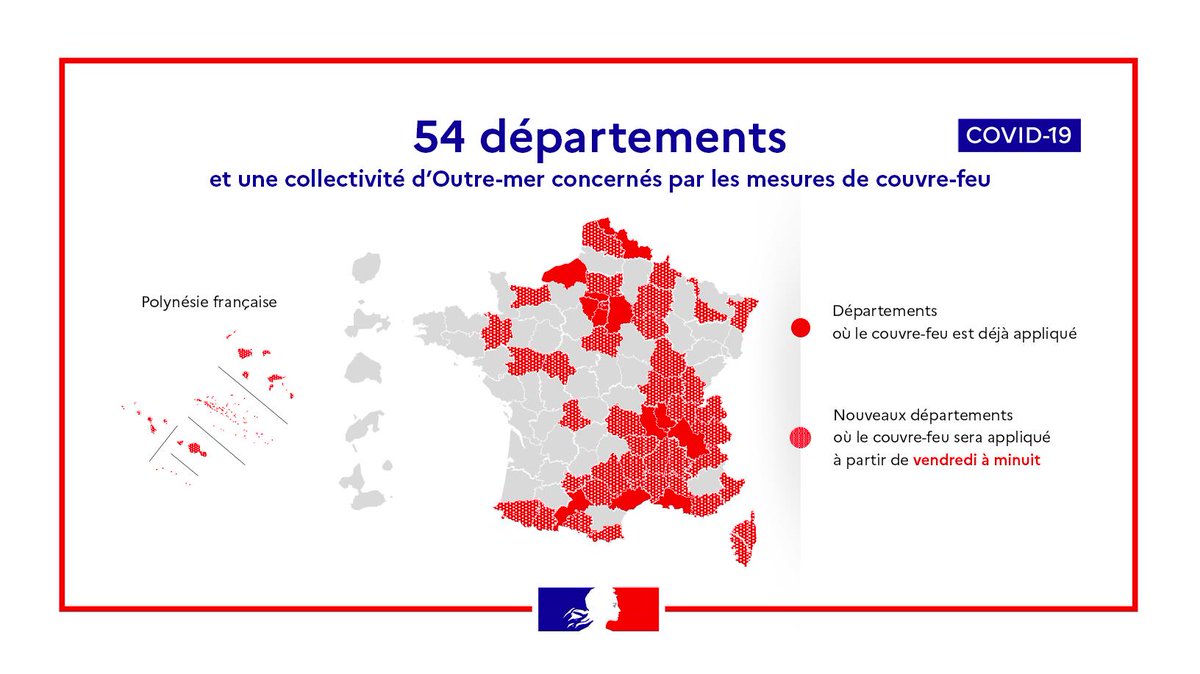 #COVID19 | Voyages ✈️🚆| Vous allez en 🇫🇷 et arrivez entre 21h & 6h ds une ville concernée par le couvre-feu?
Dans l'attestation de déplacement dérogatoire, cochez :
✔️ Déplacements liés à des transits pour des déplacements de longues distances.
➡️ https://t.co/nk6dxbU4Rs https://t.co/WHnP6rPwKK
